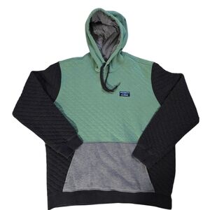 L.L. Bean Hoodie Men's Quilted Sweatshirt, Pullover Hoodie, Colorblock  Sz Large